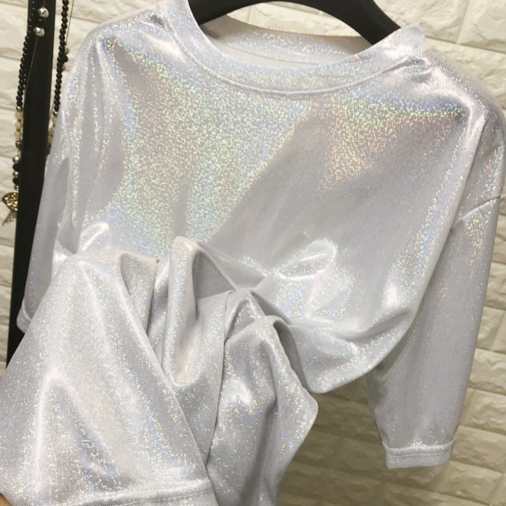 summer stylish bright silk woman tops